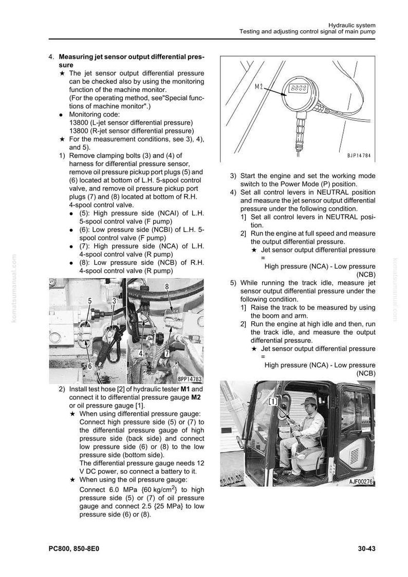 Komatsu PC800 PC850 Hydraulisk grävmaskin Servicemanual PDF bild 5