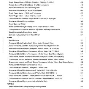 K&ouml;nnte beinhalten: Eine detaillierte Liste mechanischer Reparatur- und Wartungsverfahren, einschlie&szlig;lich Motor- und Ventilaustausch, f&uuml;r Industrieanlagen. Der Text ist mit aufgelisteten Verfahren und entsprechenden Seitenzahlen organisiert.