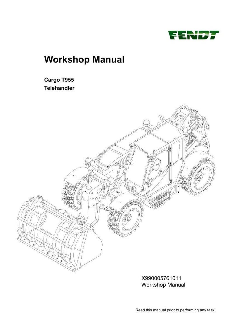 Fendt Cargo t955 Telehandler Workshop Manual PDF | Service Repair | Instant Download image 2