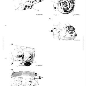 May include: Detailed technical diagram of mechanical components, including gears, housings, and various parts labeled P1 through P5. The diagram includes the text "GD510, 520 SERIES" and part numbers. The image is in black and white.
