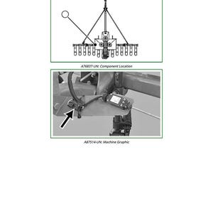 May include: Diagram of an implement switch connector, labeled XS17-2. The image includes a component location diagram and a machine graphic, with labels A76837-UN and A87514-UN respectively. The number 1851 is at the bottom.