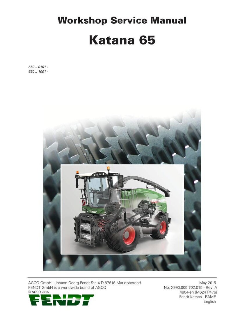 Fendt Katana 65 Harvester Workshop Manual PDF | Service Repair | Instant Download image 2