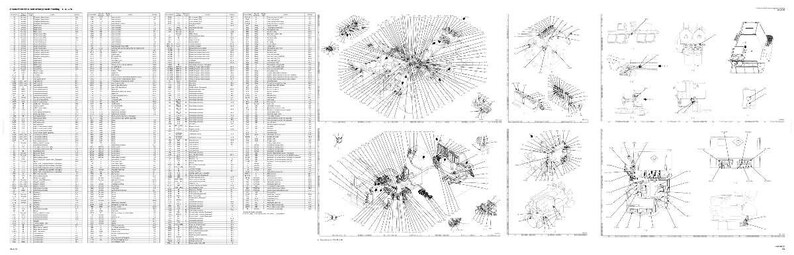 Puede incluir: Un dibujo arquitect&oacute;nico detallado con m&uacute;ltiples paneles. Los paneles presentan varios dise&ntilde;os, diagramas y listas, todos en blanco y negro. El estilo es t&eacute;cnico y preciso, mostrando detalles intrincados y relaciones espaciales.
