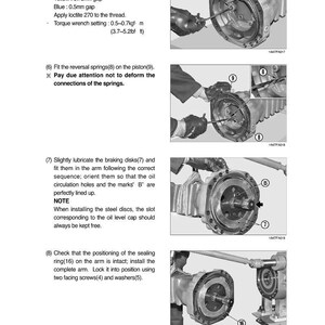 May include: Technical diagram illustrating the assembly of mechanical parts. The image shows detailed views of components being assembled, with labels and measurements in millimetres and Newton-metres. Instructions are also included.
