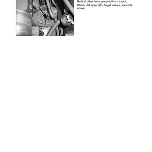 May include: Technical diagram for Farmer 300 C tractor, showing transmission and turboclutch details. Includes instructions to tighten the drain plug, with a width across flats of 22 mm. The diagram also includes the text "Checking stall speed (turboclutch)".