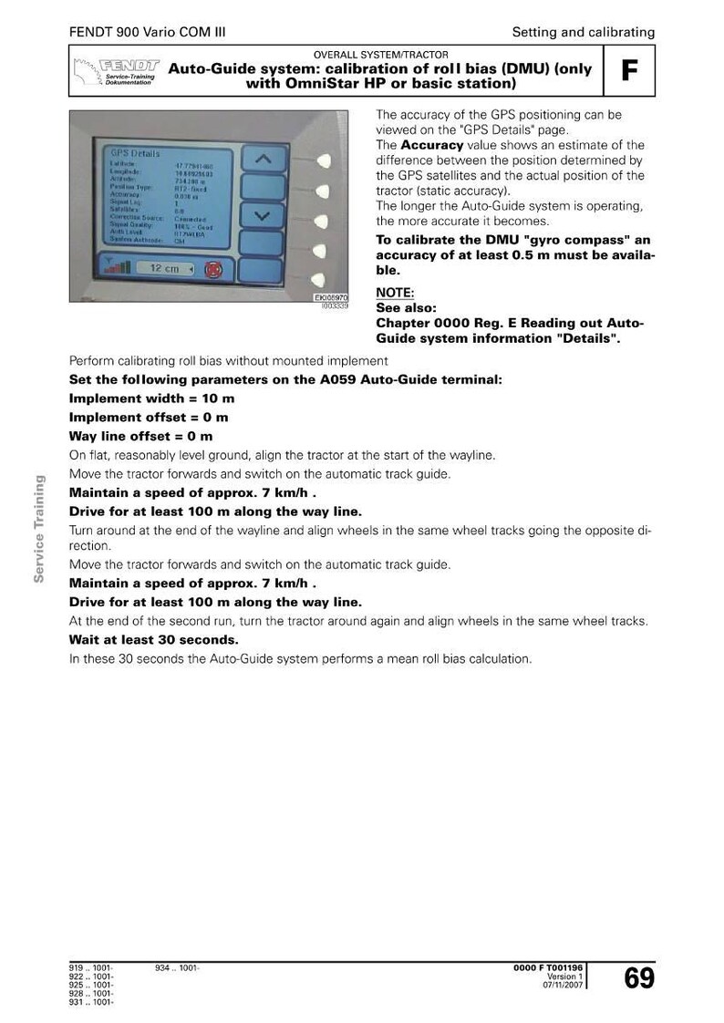 Fendt 900 Vario com3 Autoguide system Testing Instructions PDF | Service Guide | Instant Download image 4
