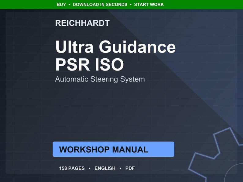Reichhardt Ultra guidance psr iso Automatiskt styrsystem Verkstadshandbok PDF | Service och reparation | Direktnedladdning bild 1