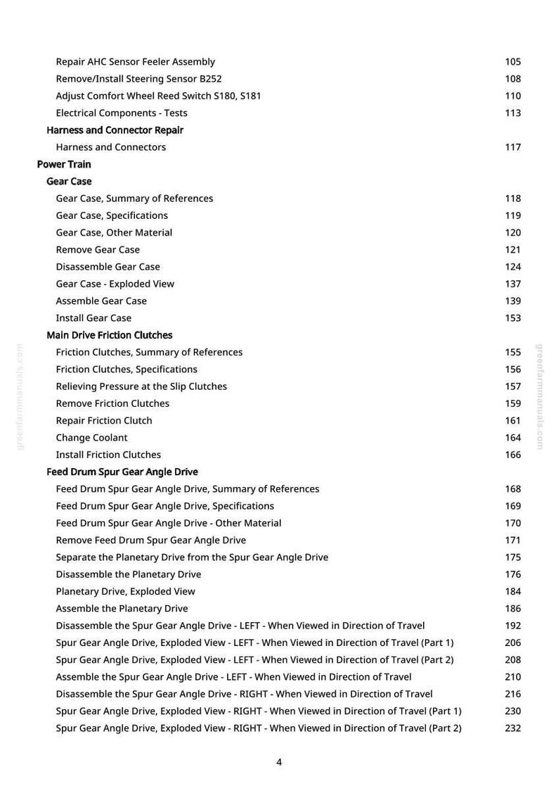 Teknisk manual för John Deere 460Pro, 475Pro, 490Pro skördeaggregat i PDF-format | Direkt nedladdning bild 3