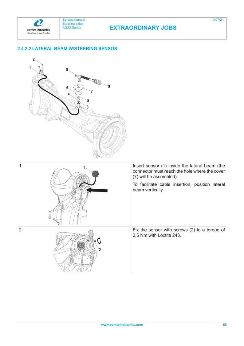 Comer Ag22 ctis, manuel d'atelier pour essieux PDF | Service de réparation | Téléchargement instantané image 7