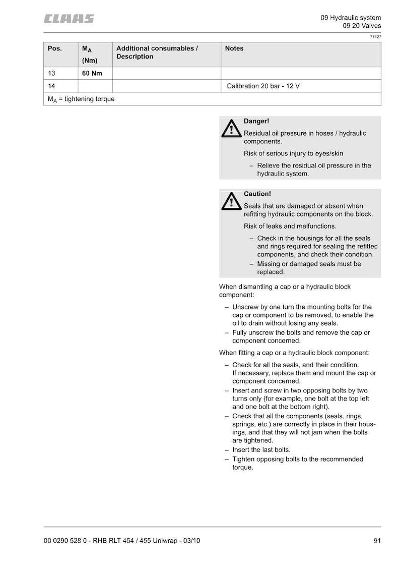Claas Rollant 454 455 uniwrap Baler Repair Manual PDF | Service Workshop | Instant Download image 4
