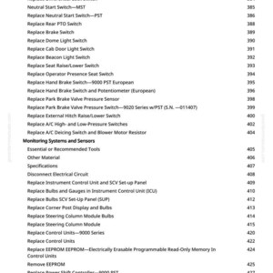 May include: A printed page from a manual with a list of automotive repair and maintenance procedures. The text includes items like "Replace Clutch On/Off Switch" and "Replace Brake Switch."