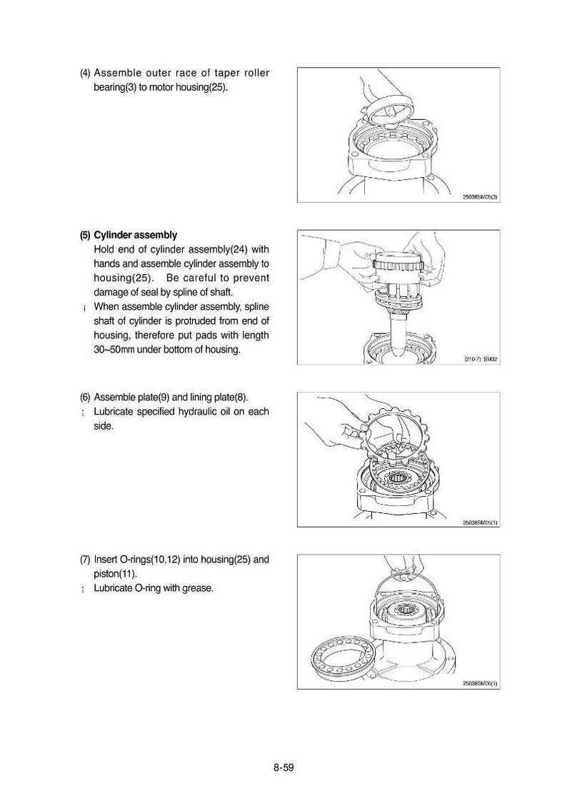 Manual de servicio de la excavadora de ruedas HYUNDAI R200W-7 / PDF / Descarga instantánea imagen 4
