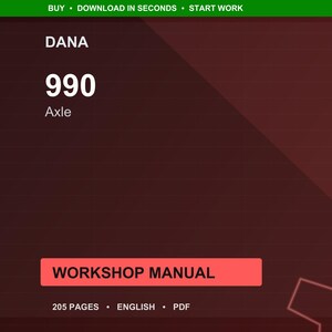 Dana 990 Axle Workshop Manual PDF | Service Repair | Instant Download image 1