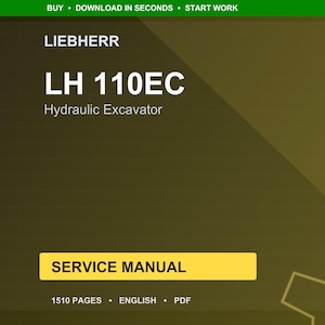 Manual de servicio de la excavadora hidráulica Liebherr LH 110EC en formato PDF / Reparación en taller / Descarga instantánea imagen 1