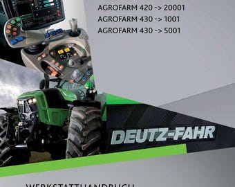 Deutz-Fahr Traktor Agrofarm 410, 420, 430 Werkstatthandbuch | Instant PDF Download