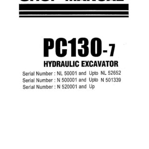Komatsu PC130-7 hydraulisk grävmaskin servicemanual PDF bild 3