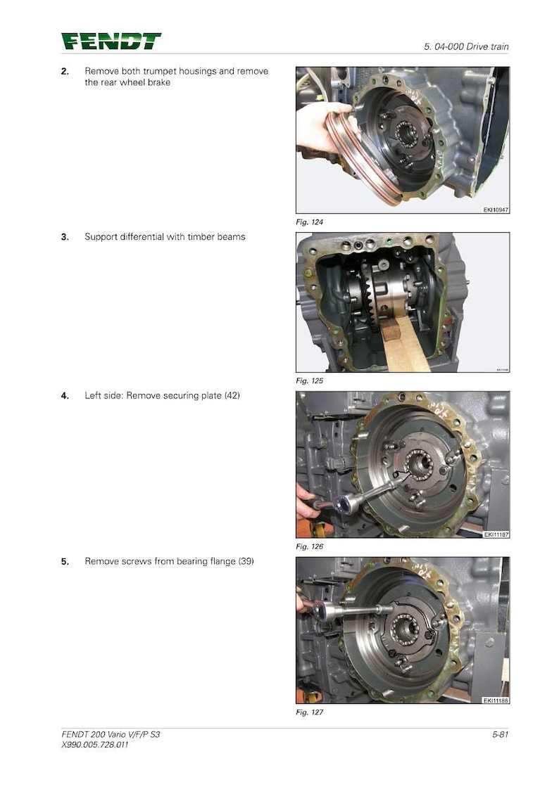 Manual de taller del tractor Fendt 200 Vario v f p s3 en PDF / Servicio y reparación / Descarga instantánea imagen 6