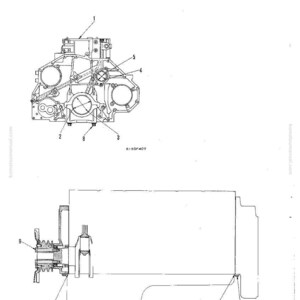 May include: Technical diagram of a cylinder block, a component of an engine. The diagram is a black and white line drawing with labels and numbers. The text "CYLINDER BLOCK" is at the top. The diagram is labeled "14-010" and "6D125 SERIES".
