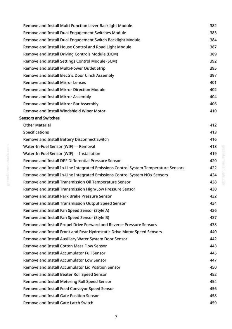K&ouml;nnte beinhalten: Eine wei&szlig;e Seite mit einer Liste von Anweisungen zur Autoreparatur. Der Text enth&auml;lt Anweisungen zum Entfernen und Installieren verschiedener Sensoren, Module und Baugruppen, wie z. B. des Scheibenwischermotors und der Spiegellinsen.