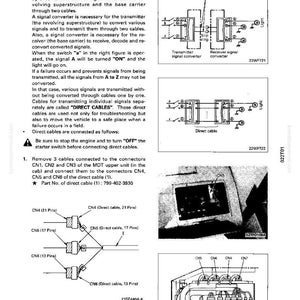 K&ouml;nnte beinhalten: Diagramm zur direkten Kabelverbindungsmethode, mit beschrifteten Komponenten wie Signalwandlern und Direktkabeln. Enth&auml;lt Schaltpl&auml;ne und Steckerstiftkonfigurationen f&uuml;r die Fahrzeugreparatur.