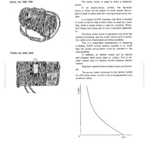 May include: Diagram of a pump motor with text labels and a torque curve graph. The image includes two detailed illustrations of pump motors, labeled FB10, 15, 10S, 15S and FB20, 25, 20S, 25S, and a graph showing torque versus RPM.