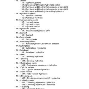 Massey ferguson 9380 9380Al delta auto level Combine Service Manual PDF | Workshop Repair | Instant Download image 10