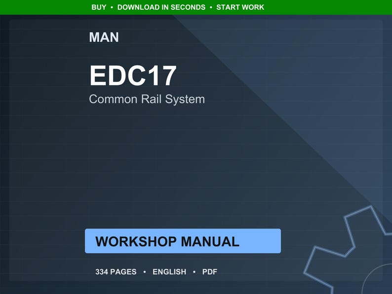 Man Edc17 Common-Rail-System Werkstatt-Handbuch PDF | Service Reparatur | Sofort Download Bild 1