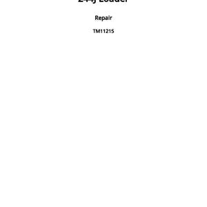 Puede incluir: Documento blanco con el t&iacute;tulo "244J Loader" en texto negro. Debajo, la palabra "Repair", seguida de "TM11215". Tambi&eacute;n incluye la frase "Published on 7 March 2021".