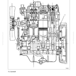 May include: Detailed cross-sectional diagram of an engine, showcasing internal components. The illustration, labeled "2. CROSS SECTIONAL VIEWS," includes a camshaft and other mechanical parts. The diagram is from the 68E-88E SERIES.