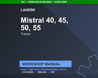 Landini Mistral 40-45-50-55 Tractor Workshop Manual PDF - Yanmar Tier 3