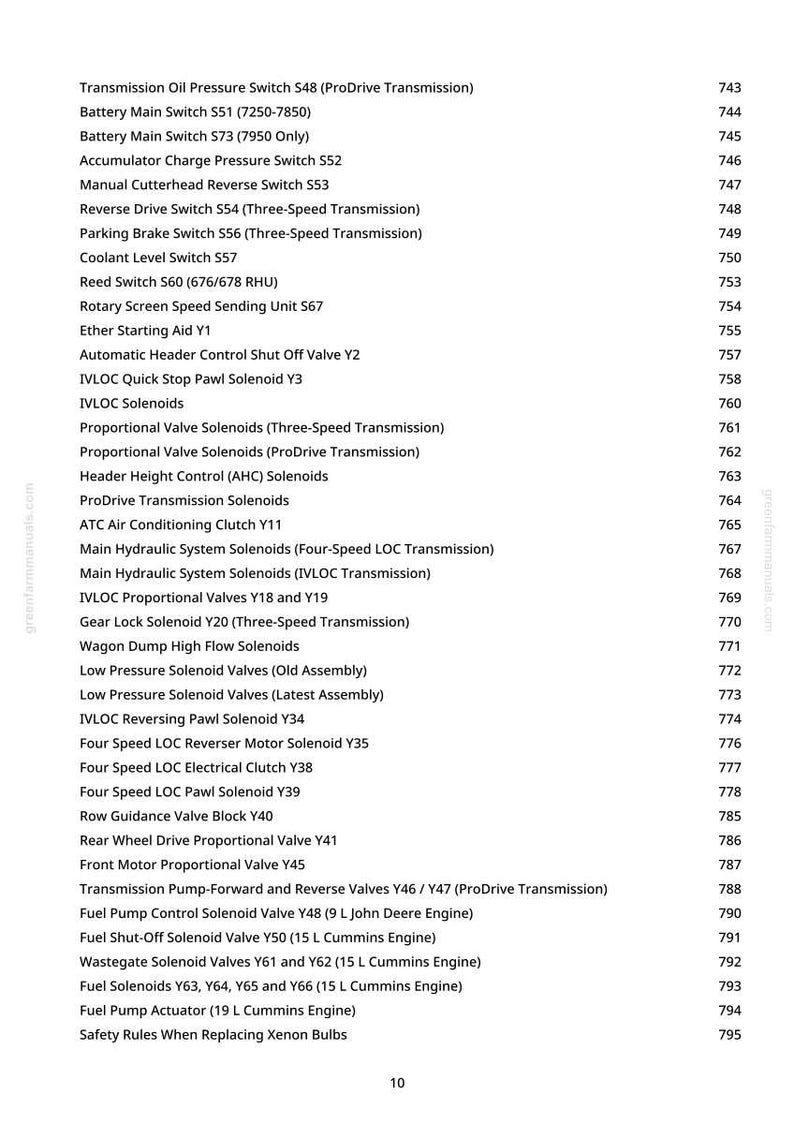 May include: A detailed list of automotive parts and their corresponding part numbers, including switches, solenoids, and valves. The text is organized in a clear, easy-to-read format, with each item labeled.
