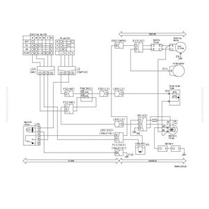Puede incluir: Diagrama de un circuito el&eacute;ctrico, etiquetado como 'E-1. a) Diagrama de circuito el&eacute;ctrico relacionado'. El diagrama incluye componentes como un interruptor de arranque, una caja de fusibles y un rel&eacute; de bater&iacute;a, con etiquetas de texto y l&iacute;neas de conexi&oacute;n.