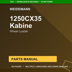 Weidemann 1250Cx35 kabine wiellader onderdelenhandleiding pdf | Geïllustreerde catalogus | Direct downloaden afbeelding 1