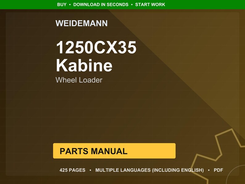 Weidemann 1250Cx35 kabine wiellader onderdelenhandleiding pdf | Geïllustreerde catalogus | Direct downloaden afbeelding 1