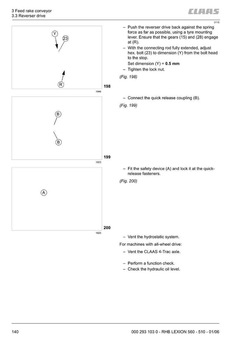 Manual de reparación en PDF para la cosechadora Claas Lexion 510, 520 y 560 / Servicio de taller / Descarga instantánea imagen 3