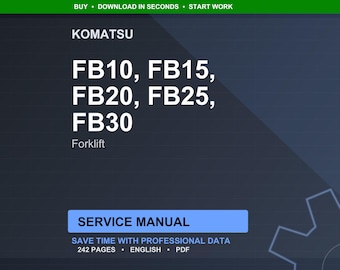 Komatsu FB10-2 FB10S-2 FB15-2 FB15S-2 FB20-1 FB20S FB25 FB25S FB30 Electric Lift Truck Chassis Service Manual Repair Workshop Pdf Download