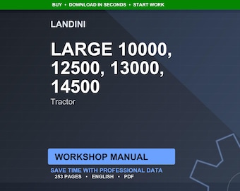 Landini LARGE 10000-12500-13000-14500 Tractor Workshop Manual PDF