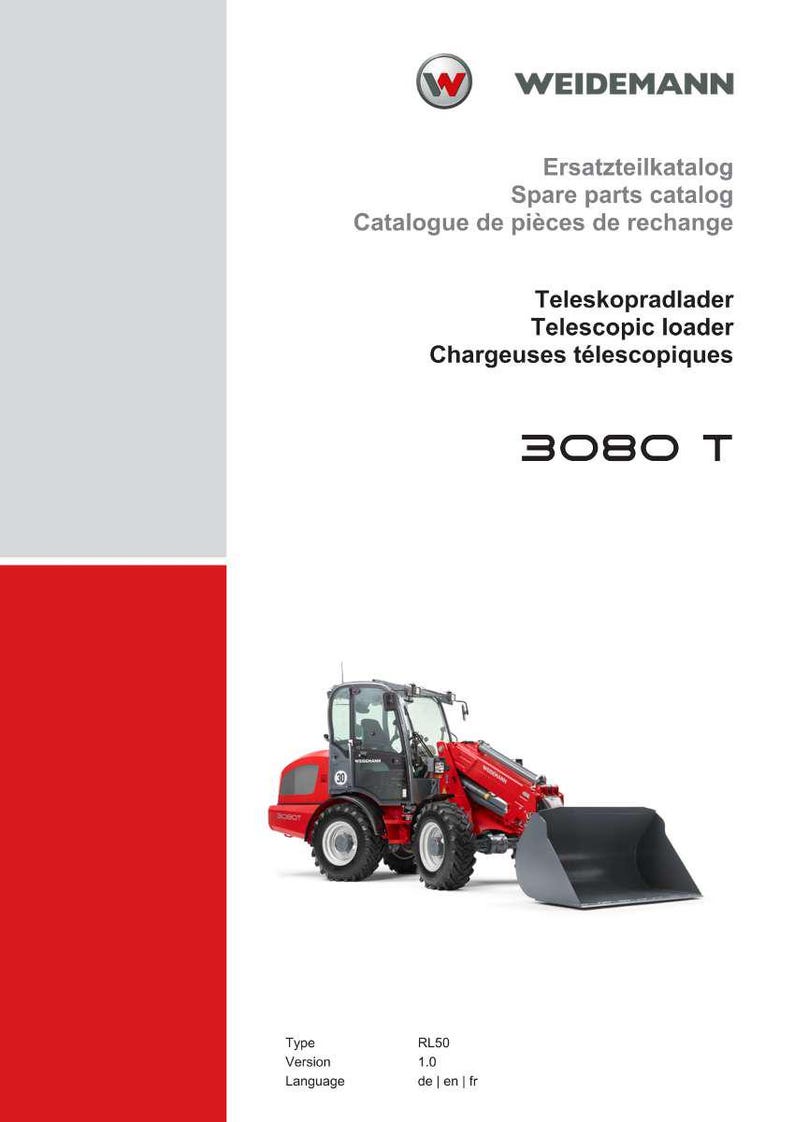 Weidemann 3080 T Telescopic loader Parts Manual PDF | Illustrated Catalog | Instant Download image 2