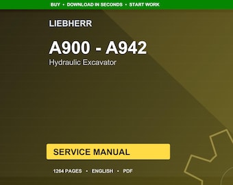 Manuale di servizio/riparazione officina per escavatore idraulico Liebherr A900 a942 in formato PDF / Download immediato