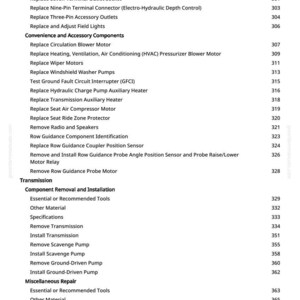 Puede incluir: Una p&aacute;gina detallada de un manual, que enumera varios procedimientos de reparaci&oacute;n de autom&oacute;viles. El texto incluye secciones sobre conectores, componentes y trabajos de transmisi&oacute;n, con n&uacute;meros de p&aacute;gina. La p&aacute;gina es blanca con texto negro.