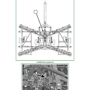 May include: Diagram of a rolling basket pressure control solenoid, labeled Y306. The image includes a schematic and a machine graphic, with the text "N133595-UN: Location Art" and "N138150-UN: Machine Graphic".