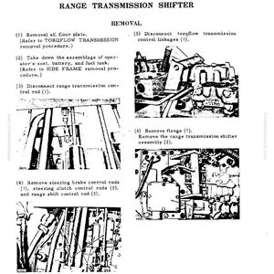 Pu&ograve; includere: Diagramma in bianco e nero della procedura di rimozione del cambio di trasmissione. Il diagramma include istruzioni testuali e illustrazioni dettagliate dei componenti e dei passaggi.