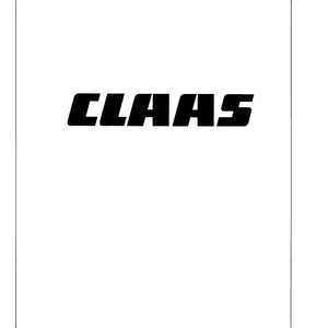 May include: The word "CLAAS" in bold, black letters is centered on a white background. The font is a sans-serif style, with each letter clearly defined. The image is simple and clean.