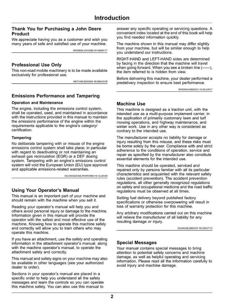 John Deere 1600 gräsklippare bruksanvisning PDF | Användarhandbok | Direkt nedladdning bild 2