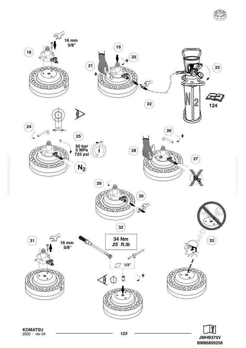 Komatsu JMHB370V-1 hydraulhammare servicemanual reparation verkstad PDF-nedladdning bild 10