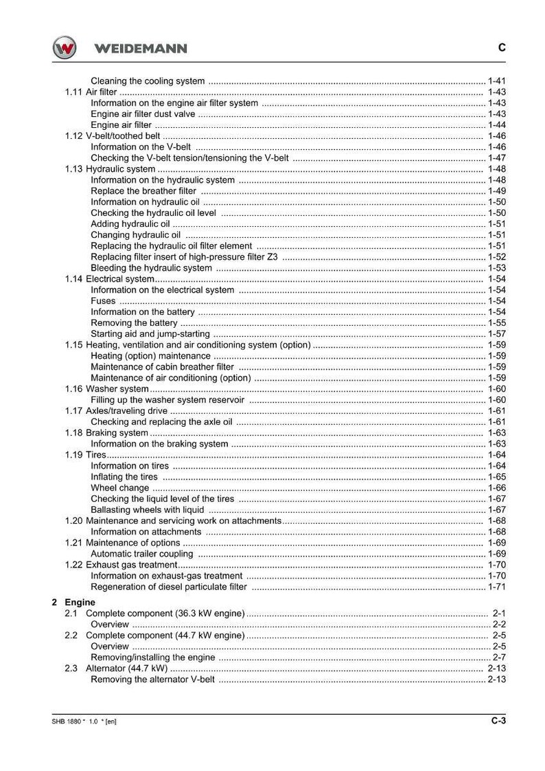 Weidemann 1880 Hoftrac Service Anleitung PDF | Werkstattreparatur | Sofort Download Bild 5