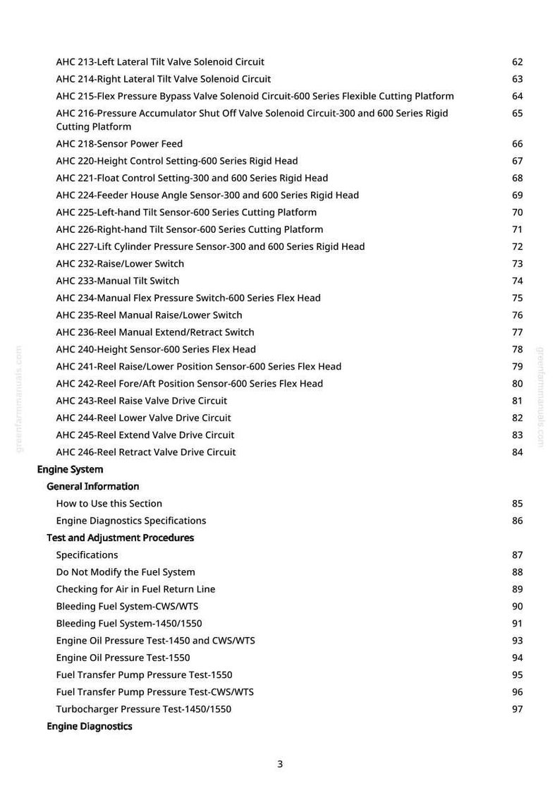 Peut inclure: Page blanche d'un manuel avec une liste de sp&eacute;cifications techniques et de proc&eacute;dures pour un syst&egrave;me de moteur. Le texte comprend des termes tels que &laquo; Circuit de sol&eacute;no&iuml;de &raquo;, &laquo; Capteur de pression &raquo; et &laquo; Syst&egrave;me de carburant &raquo;. Num&eacute;ro de page 3.
