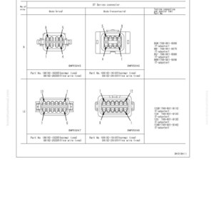 May include: Diagram of DT Series connectors, including body and receptacle views, with part numbers and adapter information. The image is from a troubleshooting guide, with text at the top and bottom.