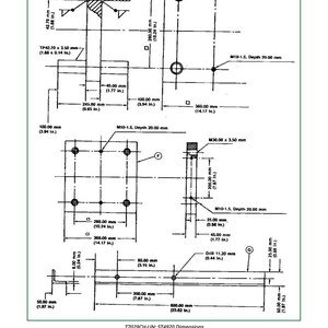 May include: Technical drawing with dimensions in millimeters and inches. Includes views of a metal component with drilled holes, measurements, and annotations. The text "T7029CH-UN: ST4920 Dimensions" is at the bottom.