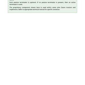 May include: Image of a page with the title "XA1 - Passive Terminator." A green box contains the text "NOTE: Each passive terminator is optional. If no passive terminator is present, then an active terminator is used."